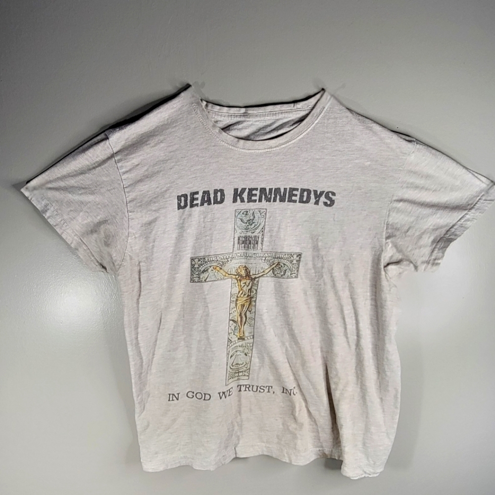 Womens DIY Dead Kennedys In God We Trust Inc Graphic Tshirt punk sz M
